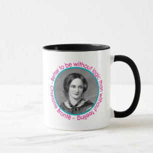 Charlotte Bronte porträtt med citationstecken Mugg