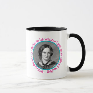 Charlotte Bronte porträtt med citationstecken Mugg