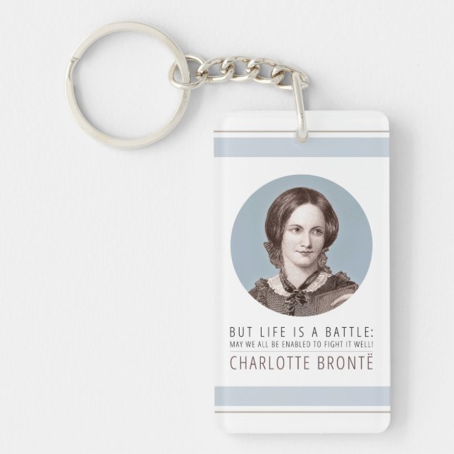 Charlotte Bronte Porträtt och Quote (Framsidan)