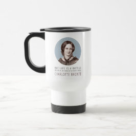 Charlotte Bronte Porträtt och Quote Resemugg