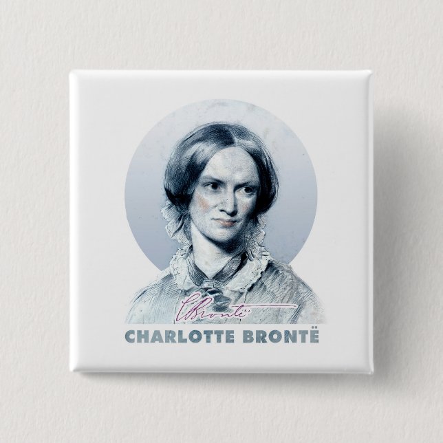 Charlotte Bronte Richmond Painting Porträtt Knapp (Framsida)