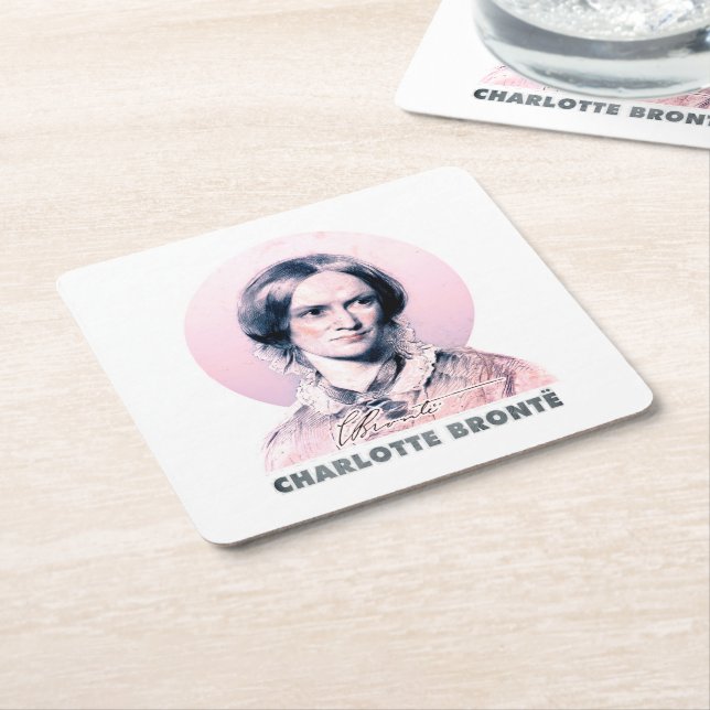 Charlotte Bronte Rosa Richmond Painting Porträtt Underlägg Papper Kvadrat (Vinklad)