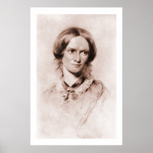 Charlotte Brontë sepia porträtt av George Richmond Poster