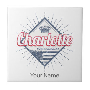 Charlotte City North Carolina Förenta staterna Kakelplatta