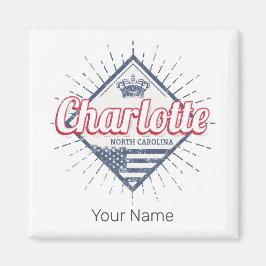 Charlotte City North Carolina Förenta staterna Magnet