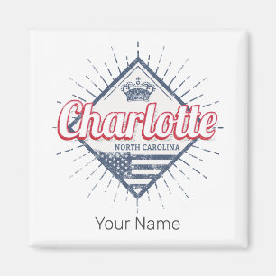 Charlotte City North Carolina Förenta staterna Magnet