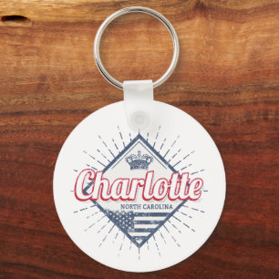 Charlotte City North Carolina Förenta staterna Nyckelring
