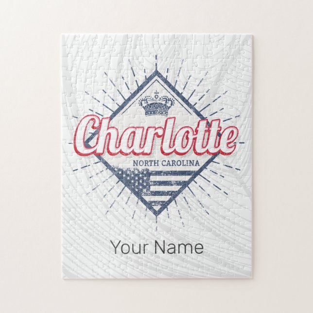 Charlotte City North Carolina Förenta staterna Pussel (Vertikal)