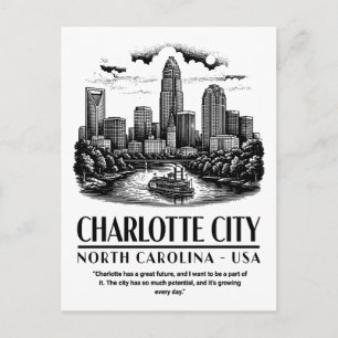 Charlotte City North Carolina USA Vykort