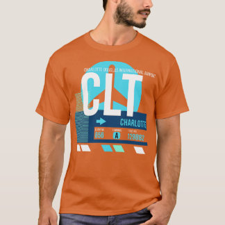 Charlotte CLT Airport Code Baggage Märkre T Shirt