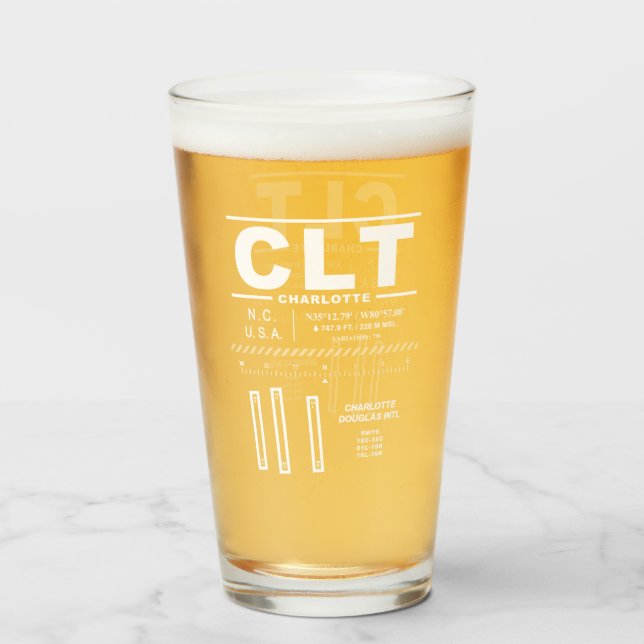 Charlotte Douglas International Airport CLT Glaskopp (Baksida fylld)