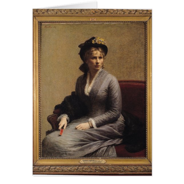 Charlotte Dubourg 1882 Hälsningskort (Framsidan)
