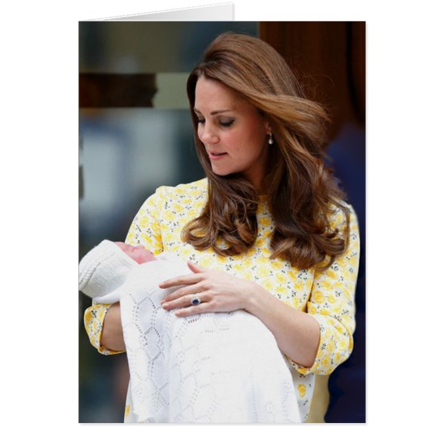Charlotte Elizabeth Diana - British Will Kate Hälsningskort (Framsidan)
