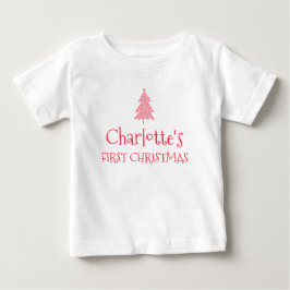 Charlotte First jul Baby 1:a Julafton Namn Shirt T Shirt