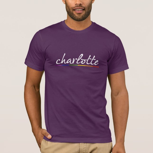 CHARLOTTE GAY PRIDE -- .png T Shirt (Framsida)