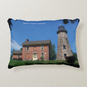 Charlotte Genesee Lighthouse-dubbla vid sidan Prydnadskudde