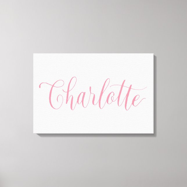 Charlotte - Hand Lettering Namn Design Canvastryck (Framsida)