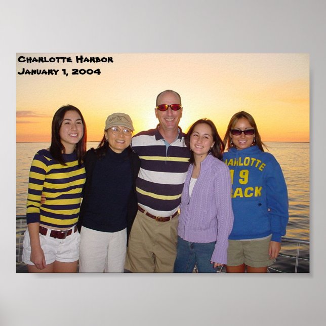 Charlotte Harbour Florida Sunset Jan 1 2004 Poster (Framsidan)