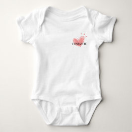 Charlotte Heart Baby Bodykostym T Shirt