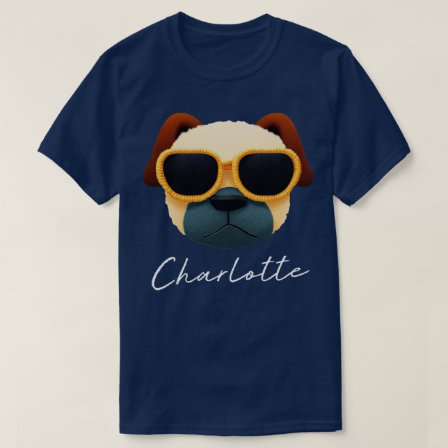 Charlotte Hund T Shirt (Design framsida)