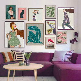 Charlotte Is Lycklig Mode Illustration Poster