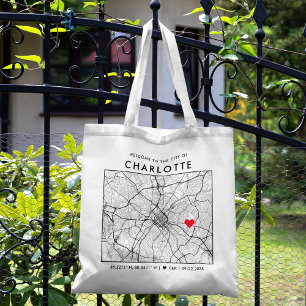 Charlotte Kärlek Locator   City Karta Bröllop Välk Tygkasse