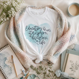 Charlotte Mason Citat Vattenfärg Hjarta T Shirt