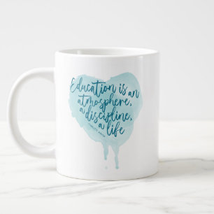 Charlotte Mason Quote Blue Watercolor Homeschool Jumbo Mugg