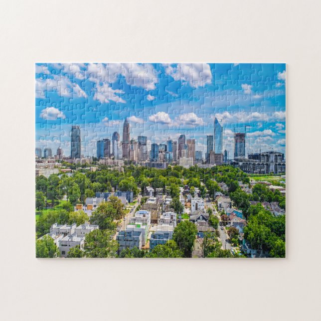 Charlotte Modern Byggnad USA Jigszle Puzzle Pussel (Horisontell)