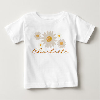 Charlotte namn avslöjade blomman av retro daisy bo t shirt