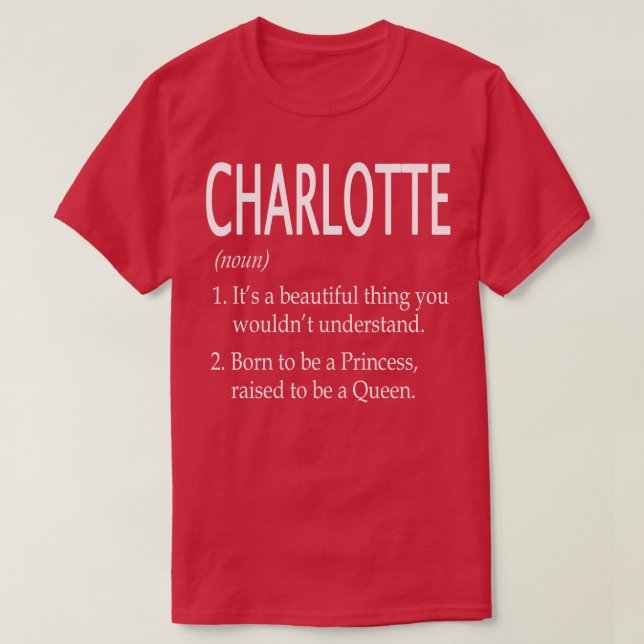 Charlotte Namn Gift 111 T Shirt (Design framsida)