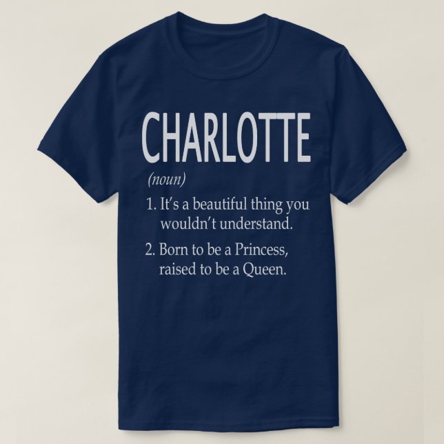 Charlotte Namn Gift 124 T Shirt (Design framsida)