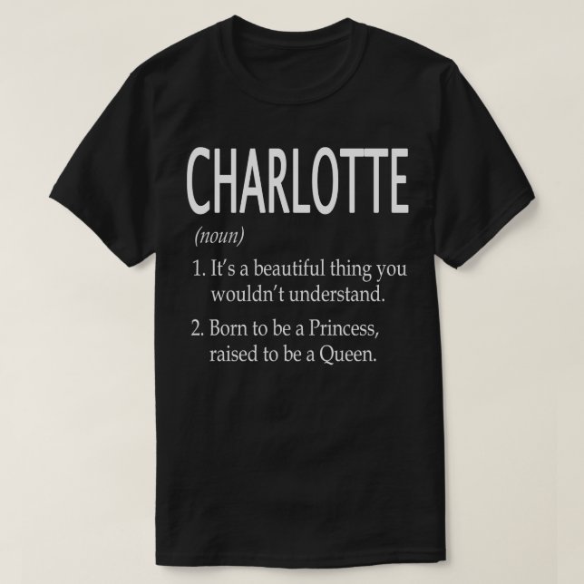 Charlotte Namn Gift 148 T Shirt (Design framsida)