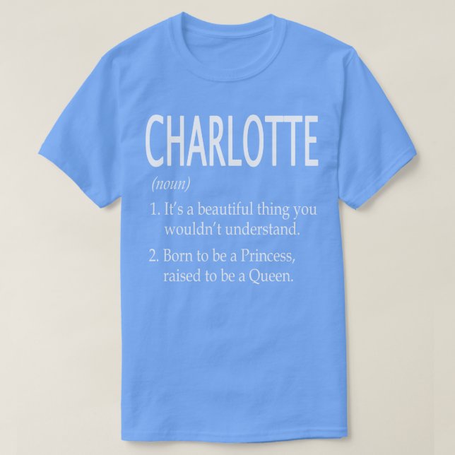 Charlotte Namn Gift T Shirt (Design framsida)