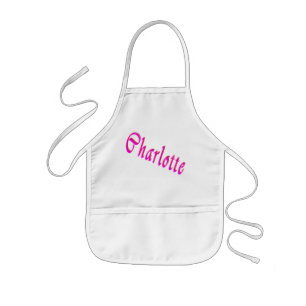 Charlotte Namn Logotyp Barnförkläde