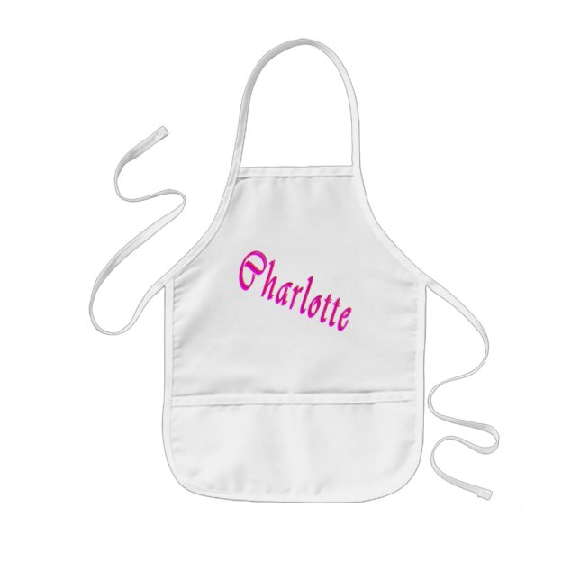 Charlotte Namn Logotyp Barnförkläde (Framsidan)