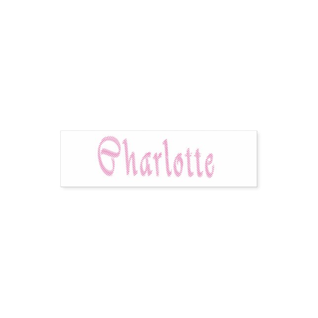 Charlotte Namn Logotyp Självfärgande Stämpel (Design)