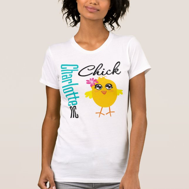 Charlotte NC chick T-shirt (Framsida)