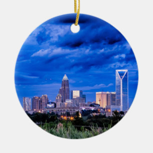 charlotte nc julgransprydnad keramik
