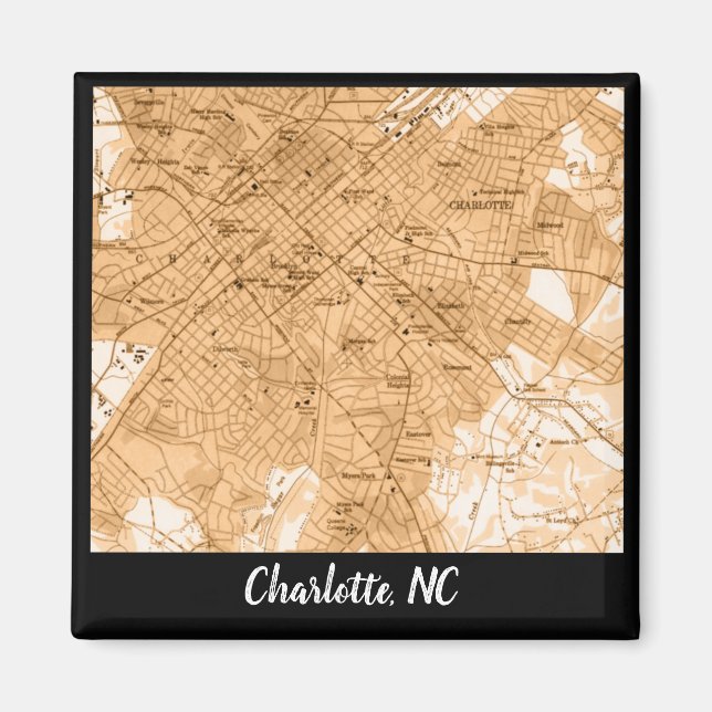 Charlotte NC Magnet (Framsidan)