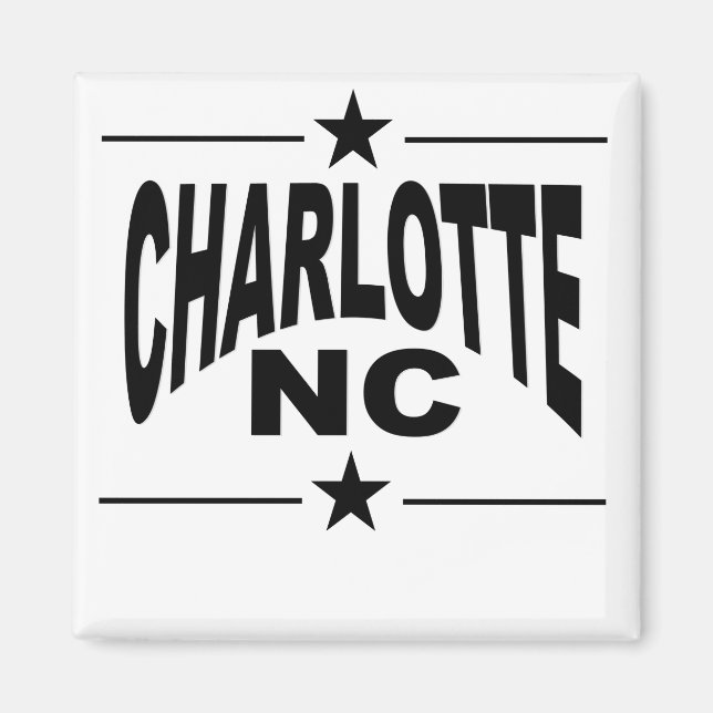 Charlotte NC Magnet (Framsidan)