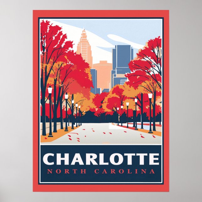 Charlotte, NC Poster (Framsidan)