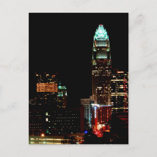 Charlotte NC Skyline Vykort