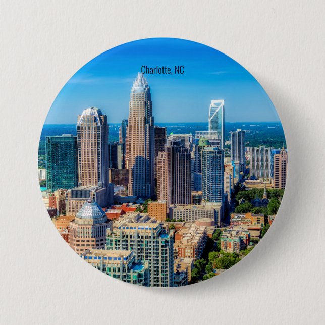 Charlotte, NC-skyltinfoto Knapp (Framsida)