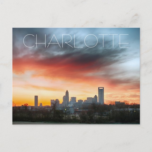 Charlotte NC Vykort (Framsida)
