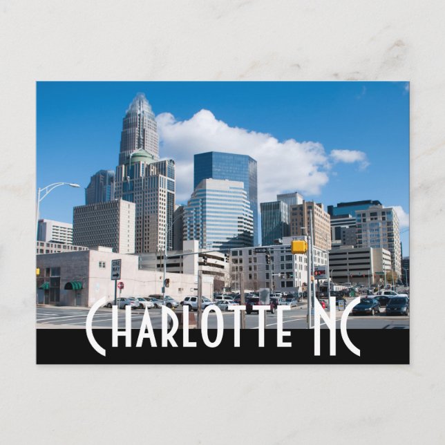Charlotte NC Vykort (Framsida)