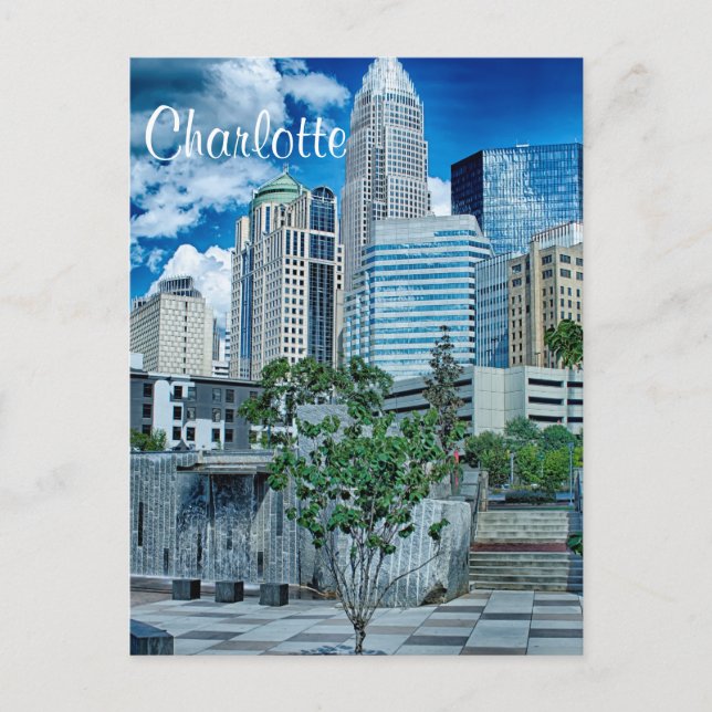 Charlotte NC Vykort (Framsida)
