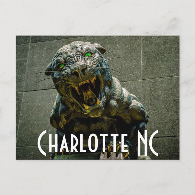 Charlotte NC Vykort (Framsida)