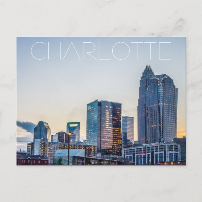 Charlotte NC Vykort (Framsida)