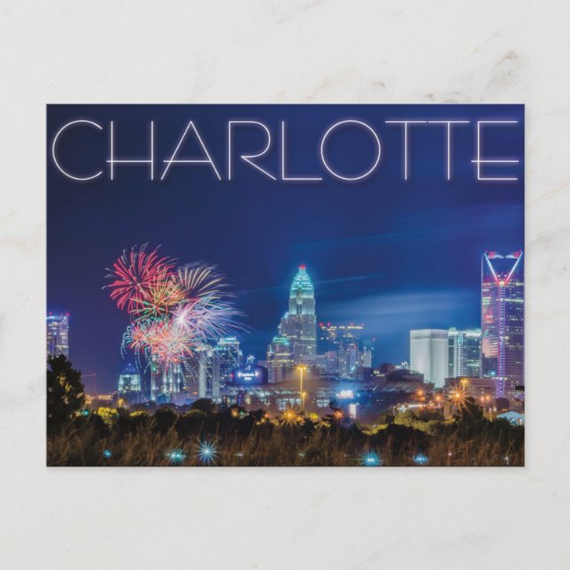 Charlotte NC Vykort (Framsida)